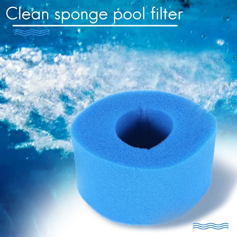 LICE-6Pcs para Intex Pure Spa Cartucho de filtro de espuma lavável reutilizável para banheira de hidromassagem tipo S1