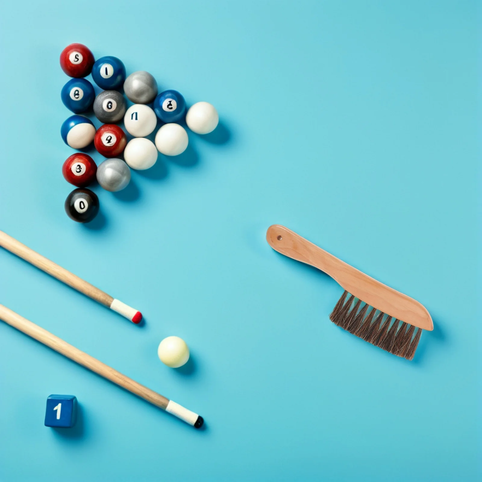 Escova Premium de Crina de Cavalo para Mesa de Bilhar, Ferramenta de Limpeza Profunda para Mesas de Snooker e Bilhar, Cabo Ergonômico, Removedor de Poeira para Bordas