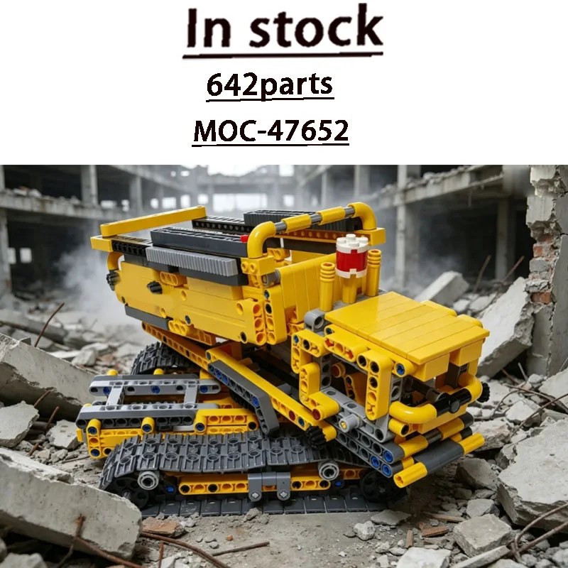 MOC-47652 Urban Farm Construction Site Crawler Dump Truck Building Block Model 642Parts Custom Adult Birthday Christmas Toy Gift