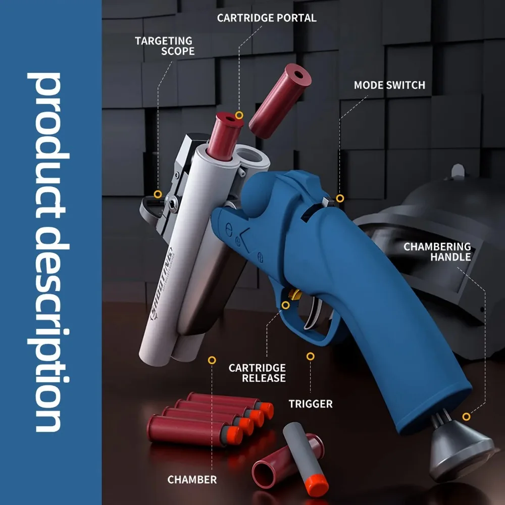 ダブルバレル散弾銃シェル排出ソフト弾丸おもちゃの銃射撃ランチャーモデル屋外 CS ゲーム子供大人のギフト