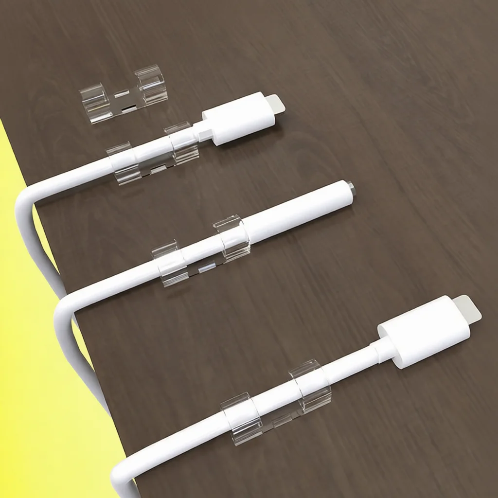 Self Adhesive Power Strip Holder Wall Mounted Cable Organizer Punch Free Wire Management Clip Fixation For Office Home Desktop
