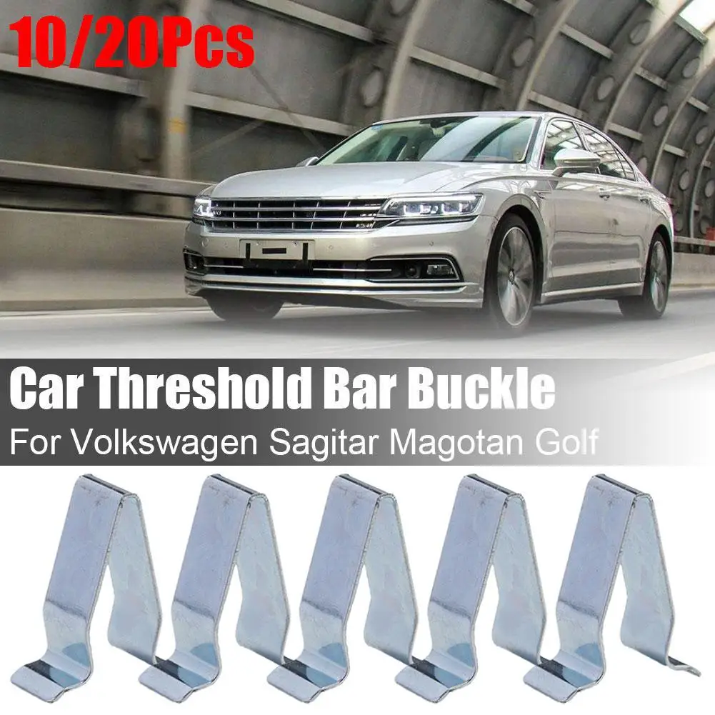 10/20pcs 22mm Car Door Strip Lining Metal Fastener Clips for VW Seat A4 A6 6 Car Trunk Tailgate Retainer Clips Metal