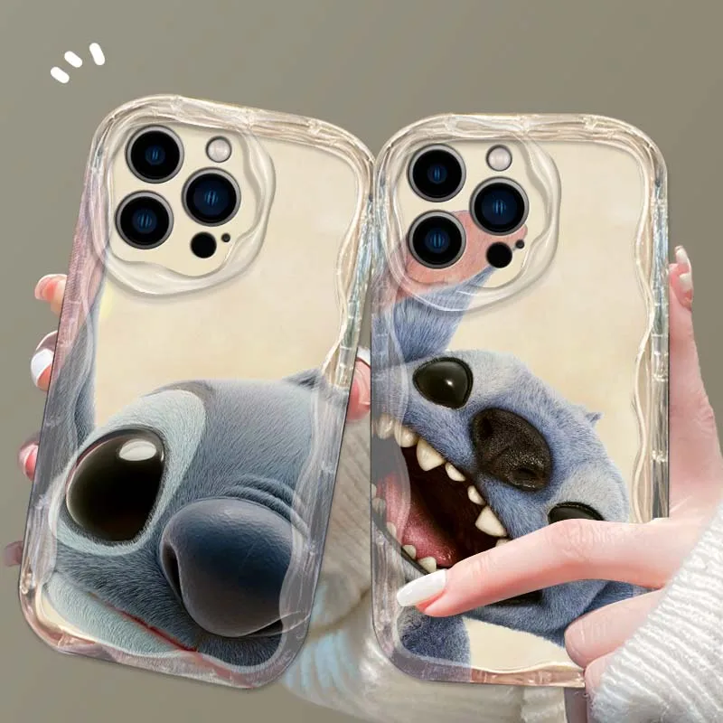 

Cute Stitch Popular Movies For Apple iPhone 16 16E 15 14 13 12 11 XR XS X Pro Max Plus Wave Oil Cover Soft Funda Phone Case