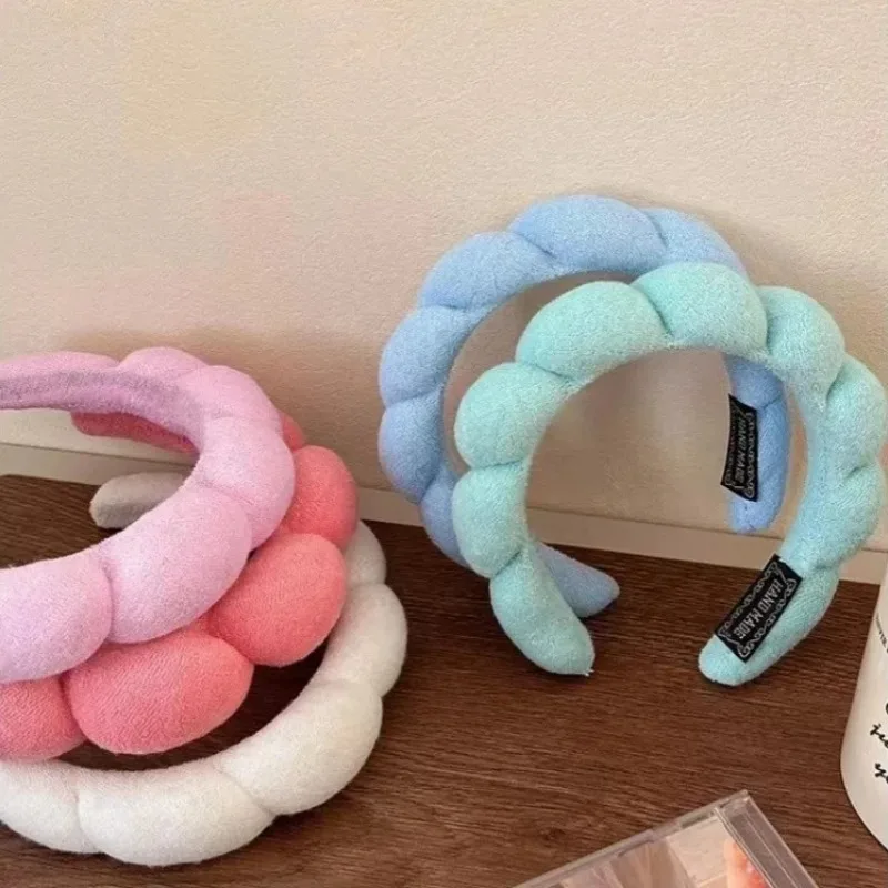 

Модная повязка на голову из губчатого материала для женщин, многофункциональный аксессуар для волос, повязка для умывания, снятия макияжа, душа