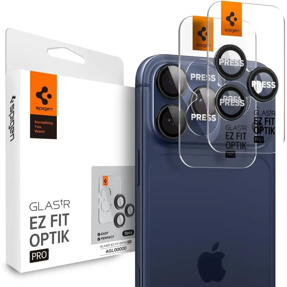

Camera Lens Protector [Glastr Ez Optik Pro] Compatible with iPhone 17 Pro Max, 17 Pro, 16 Pro Max, 16 Pro, 15 Pro Max, 15 Pro -
