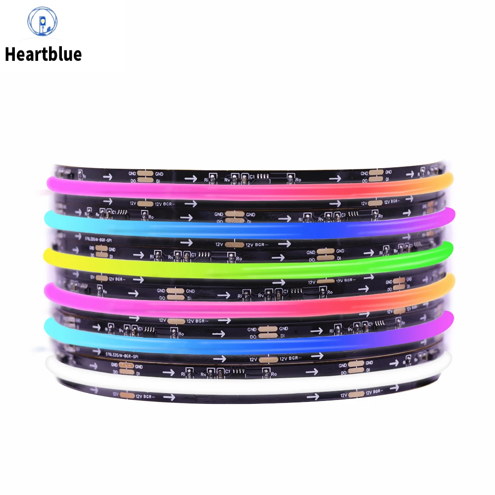 WS2811 FCOB SPI RGB IC LED Light Strip Addressable 720 576LEDs/m PCB Dream Color 24V WS2812B High Flexible FOB COB Lights RA90
