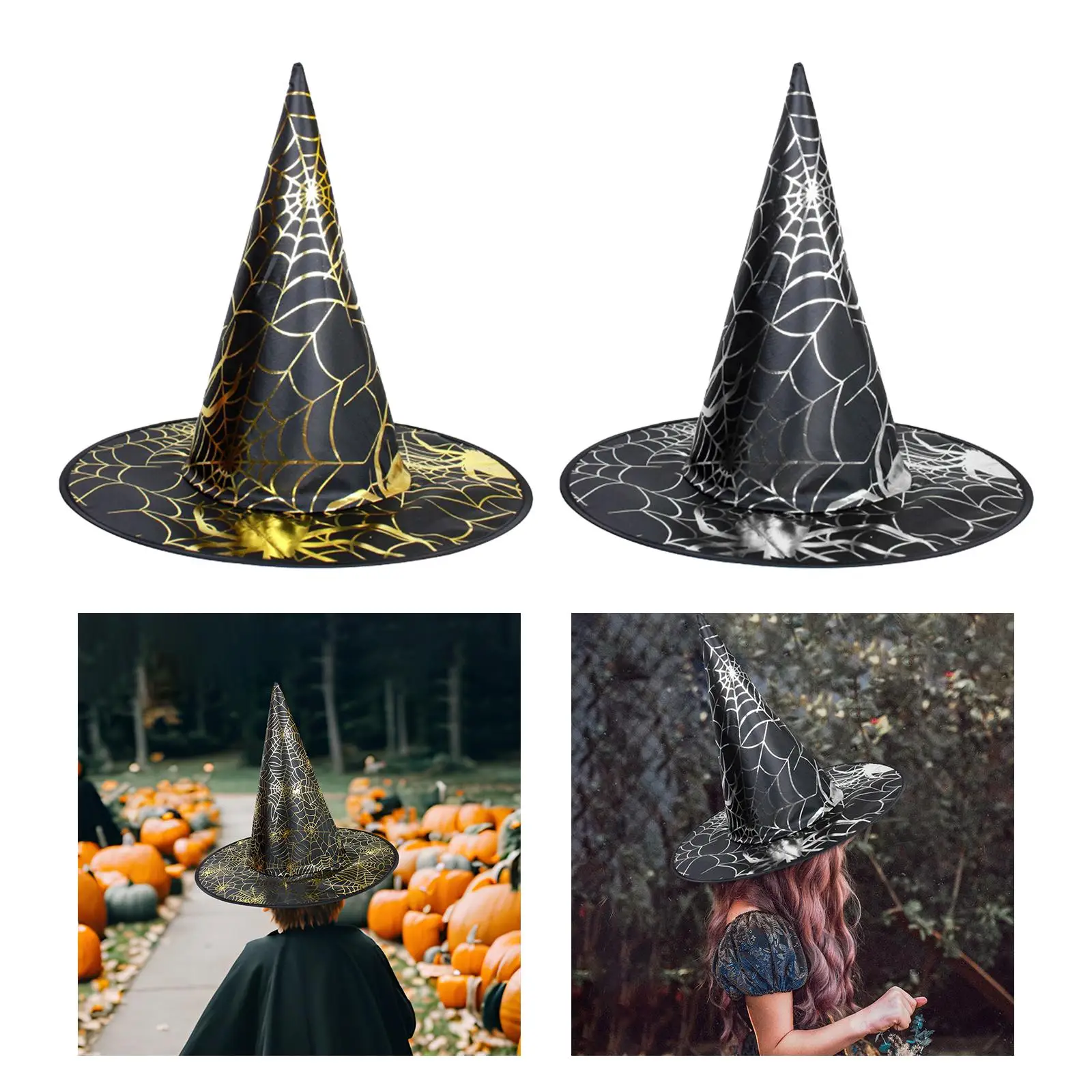 Casquette légère unisexe pour enfants, chapeau de sorcier, accessoire de costume d'Halloween