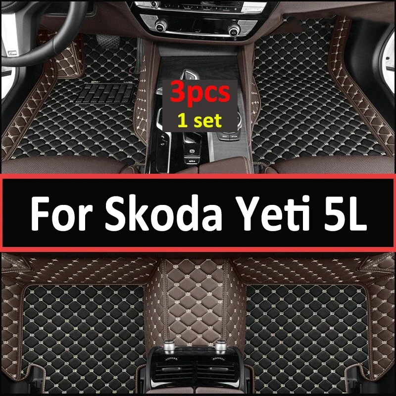 

Автомобильные коврики для Skoda Yeti 5L 2010 ~ 2017, кожаный напольный коврик, автомобильные коврики для домашних животных, коврик для защиты от грязи, аксессуары, детали интерьера 2011 2012