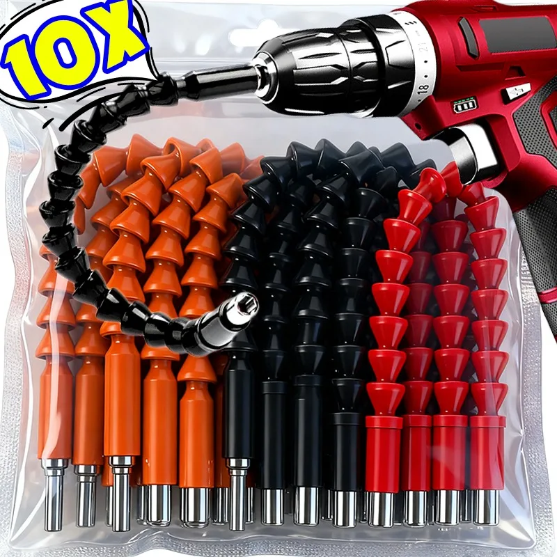 

10/1pcs Flexible Shaft Adapter 360 Rotate Universal Bend Hands Drill Black Orange Tight Spaces Tool Extension Furnitured Repair