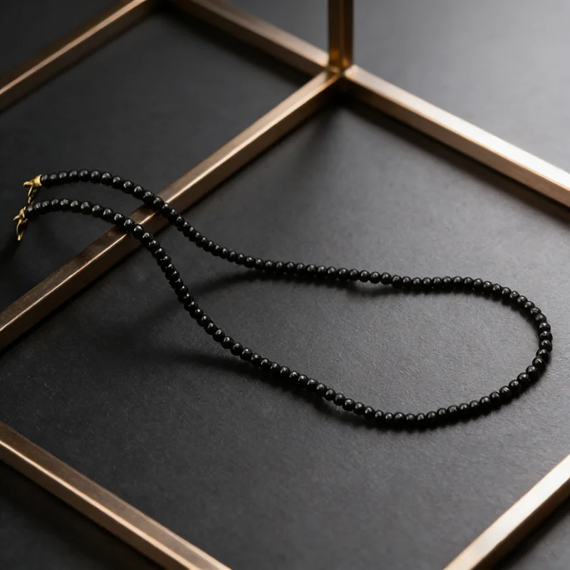 Noter New 4mm Beads Men Necklace Healing 7 Colors Available 