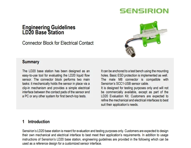 LD20 BASE STATION Sensor Development Tools Multiple Function Sensor Development Tools