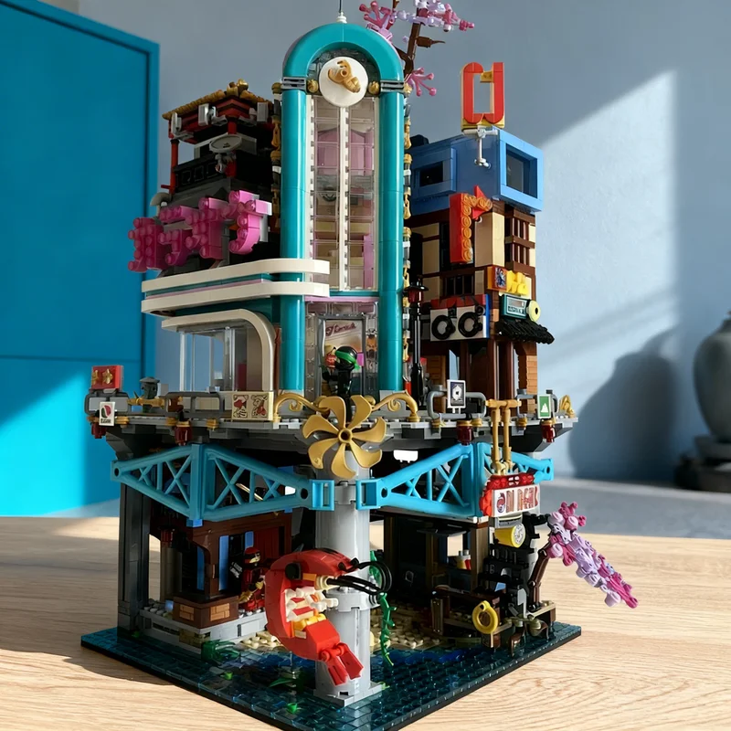 

4069pcs MOC City Extension Karaoke Bar Ninjia The Movie Model Building Blocks Creative DIY Gift Display Decor Assemble Premium