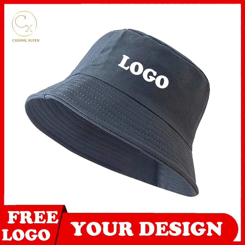 Unisex Harajuku bucket hat high-end custom LOGO ladies men's fishing fisherman hat summer outdoor hip-hop hat