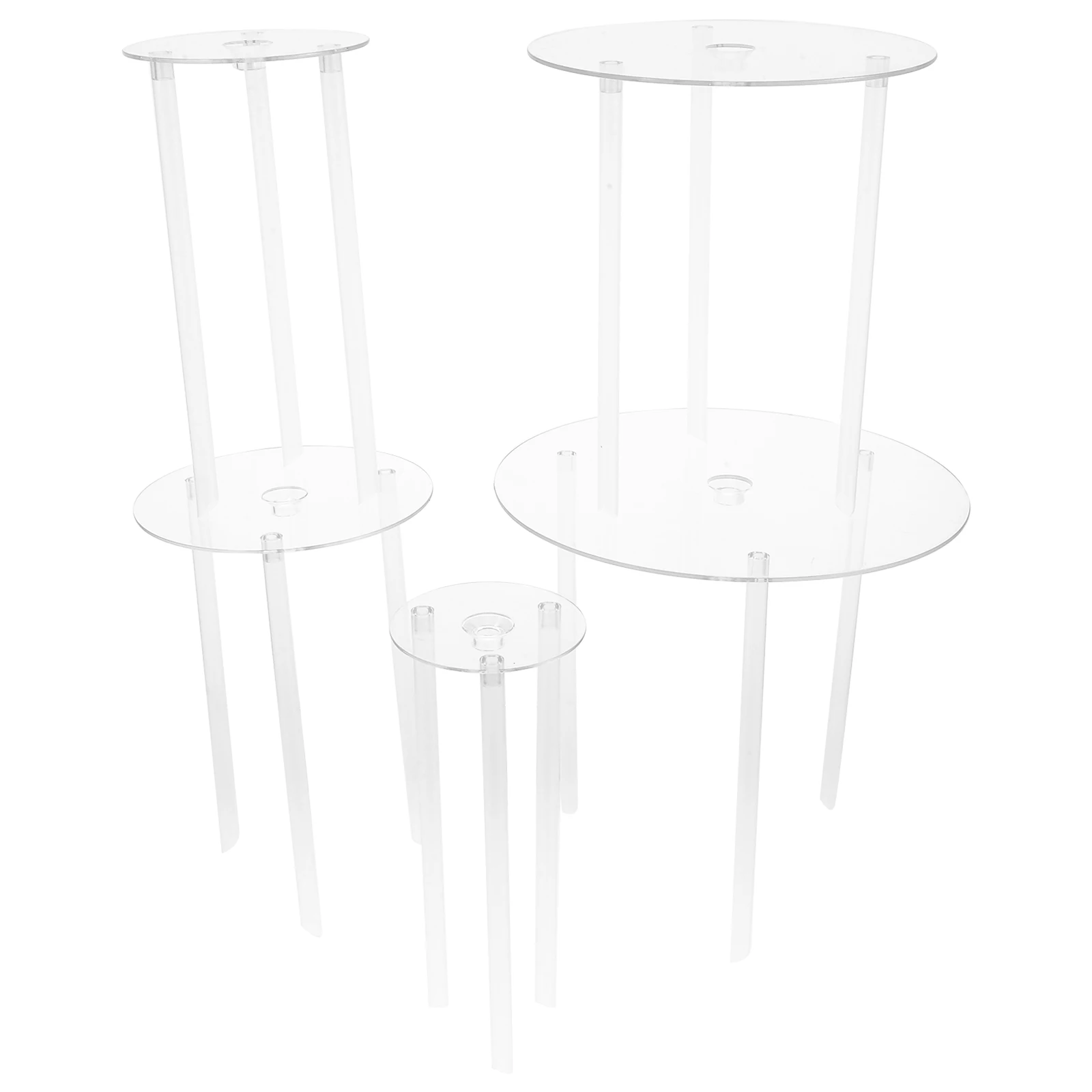 

5 Sets Cake Stands Plastic Supports Sticks Dowel Rods for Tiered Cakes Stabilizer PP Material Easy Install Tiered Cake