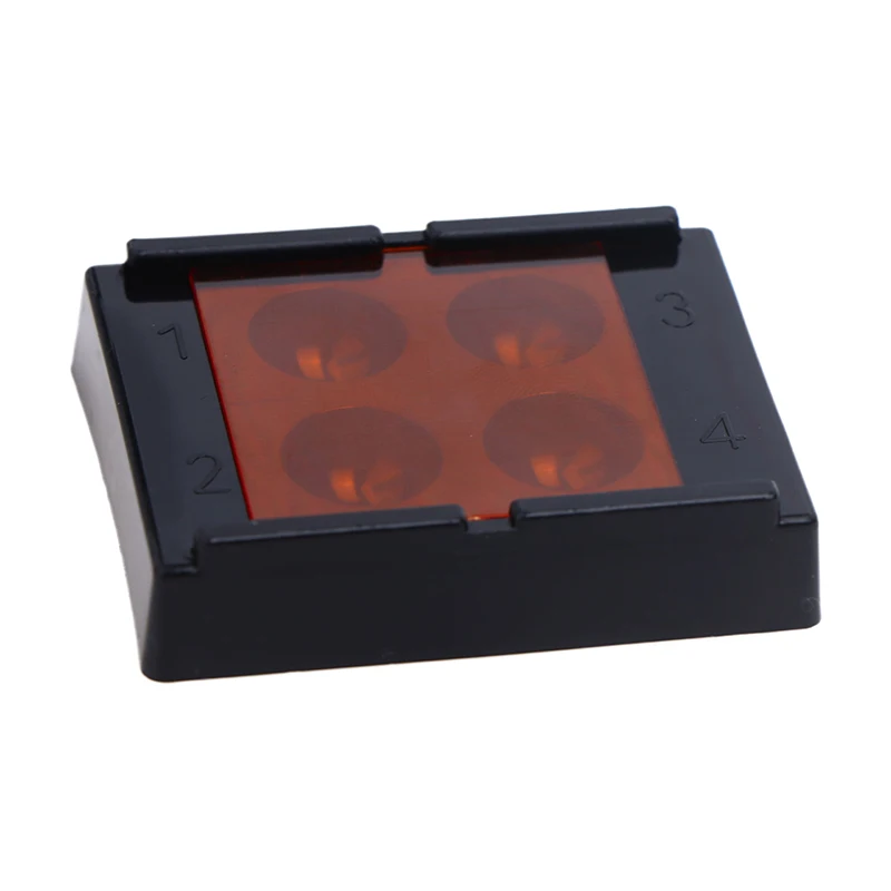 4 Holes Dental Shading Light Box Color Toning Case Dentist Material Composite Resin Mixing Well Light-proof Storage Hading