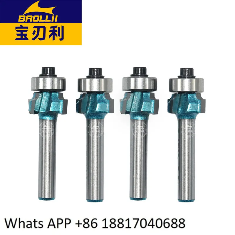 Woodworking four-blade PVC edge banding strip Portable electric trimming machine, milling cutter R1R2R3 tool