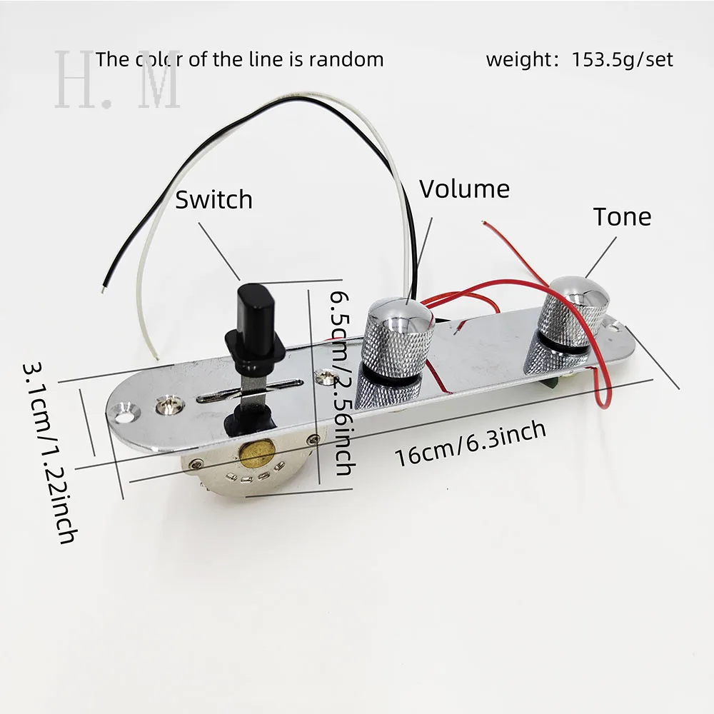 3 طريقة التبديل ميتالور تيلي لوحة التحكم سلكية مسبقًا لتيلي المذيع مع مقبس الجيتار لوحة دوائر كهربائية للجيتار