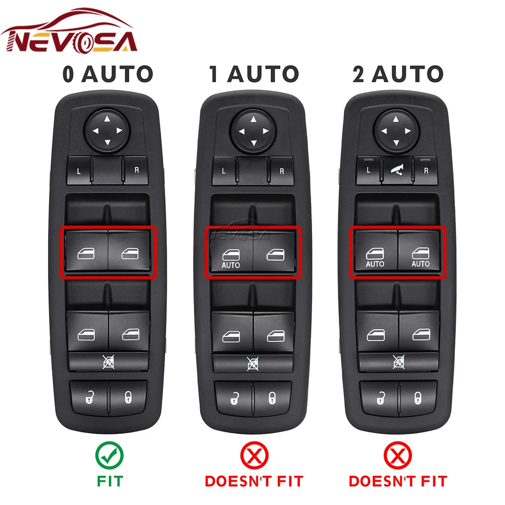 

Переключатель стеклоподъемника NEVOSA для Jeep Cherokee Dodge Dart 2013 2014 2015 2016 Chrysler 200 56046568AC 68271217A 68271203AB