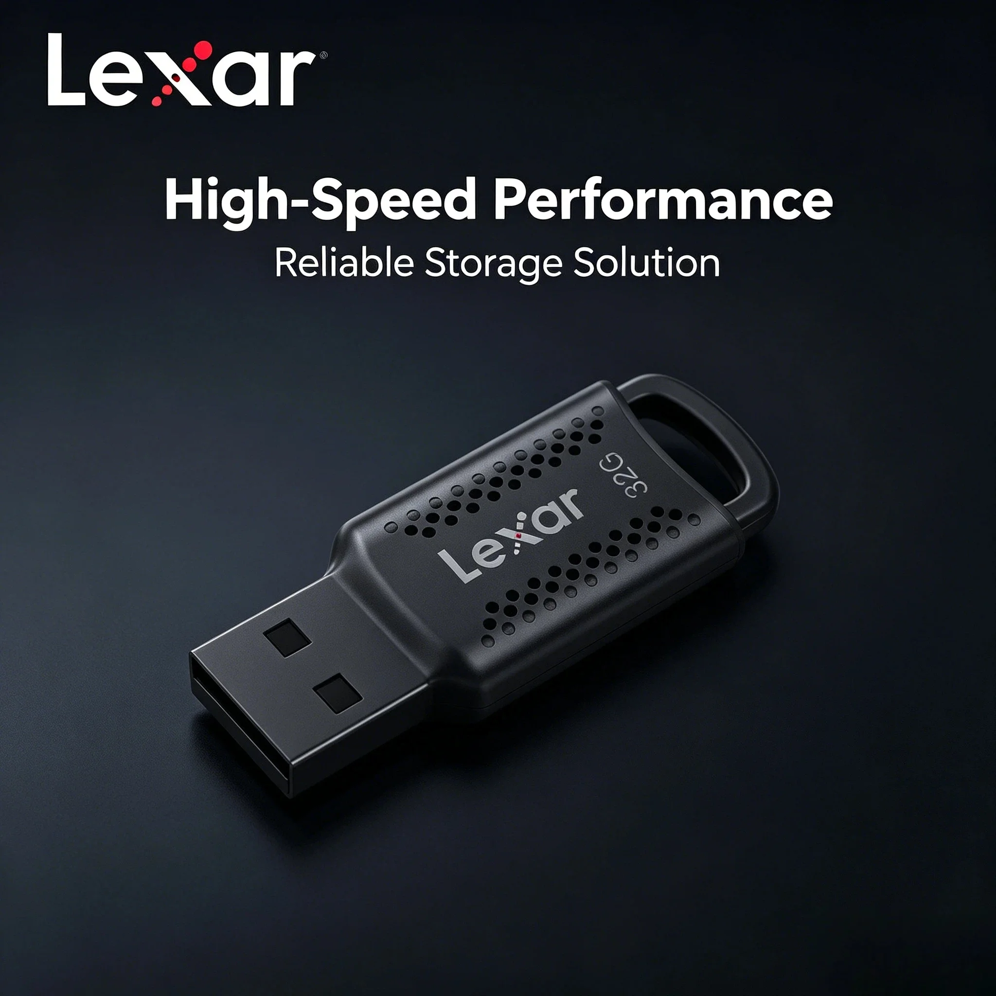 Unidad Flash USB 3.2 Lexar V400 de 32 GB, 64 GB, 128 GB, Memoria USB Negra Original, Unidad de Memoria USB para Computadora Pro Max 4K Plus Rápida