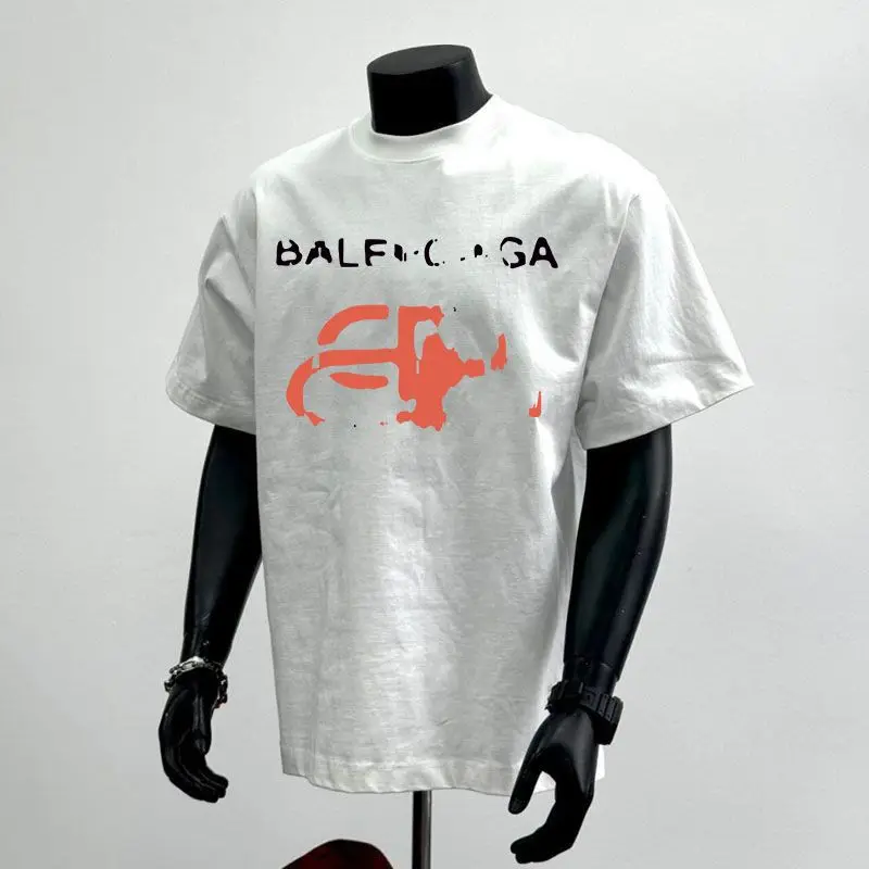 

Lightweight Summer Luxury T-shirt Casual Fashion Pure Cotton Comfortable Men'sWomen's T-shirt Sports Simple Short-sleevedT-shirt