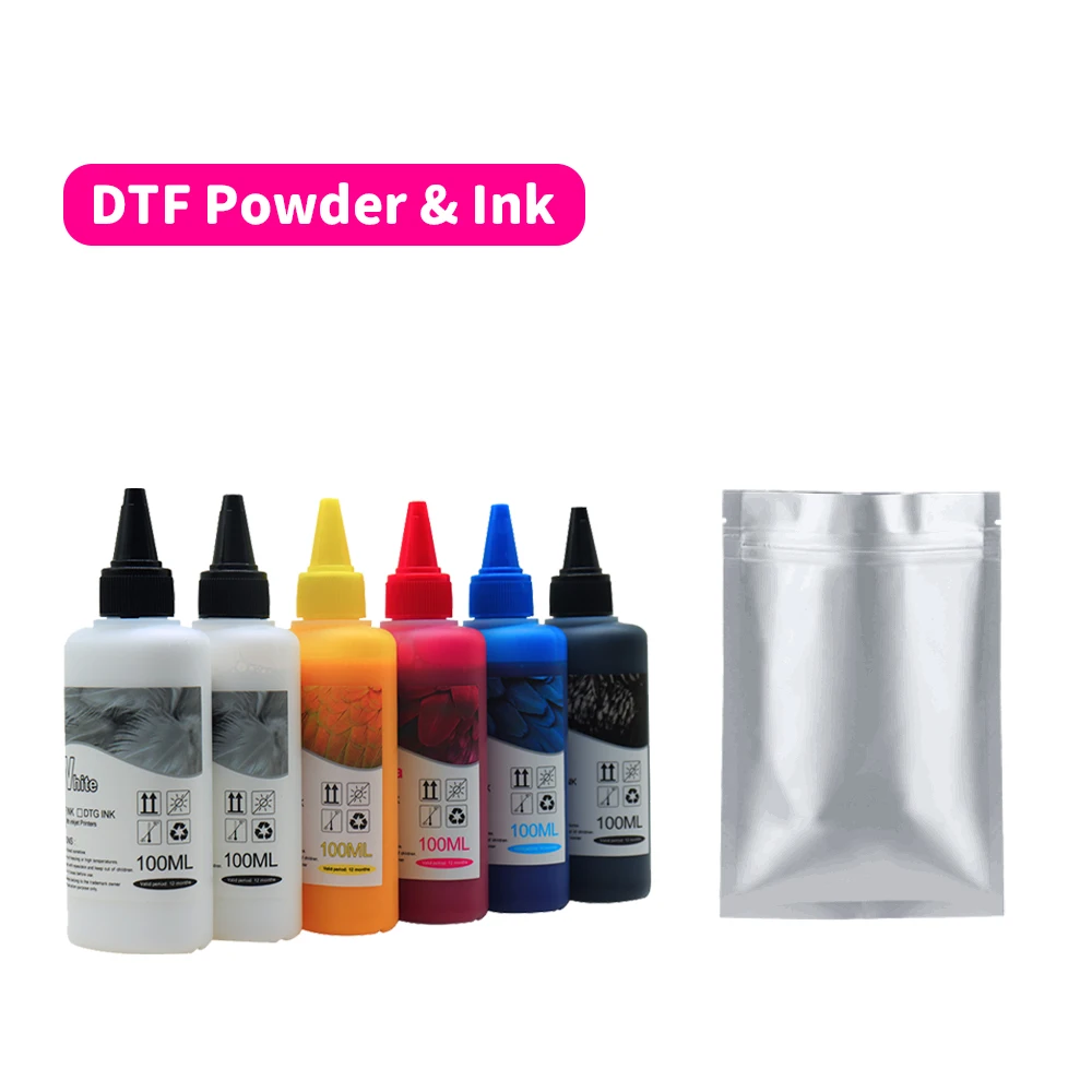 DTF Ink Kit DTF Transfer per trasferimento diretto stampa di pellicole per camicie abbigliamento T-shirt macchina da stampa Hot Melt Poliamida Powder