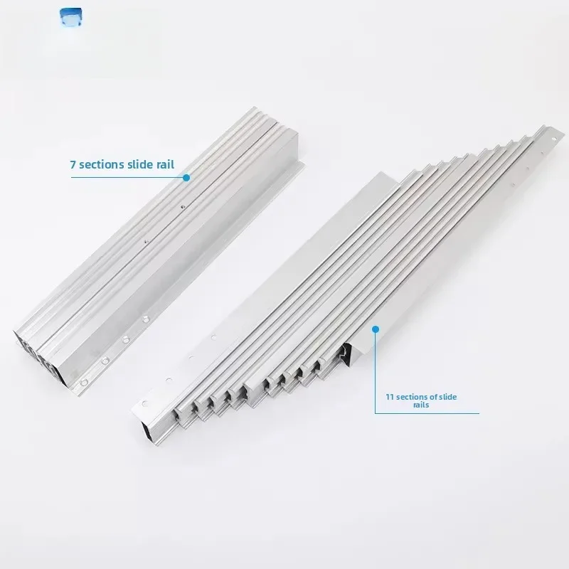 Cabinet multi-function multi-section telescopic hidden dining table slide flat push pull table guide rail folding table hardware