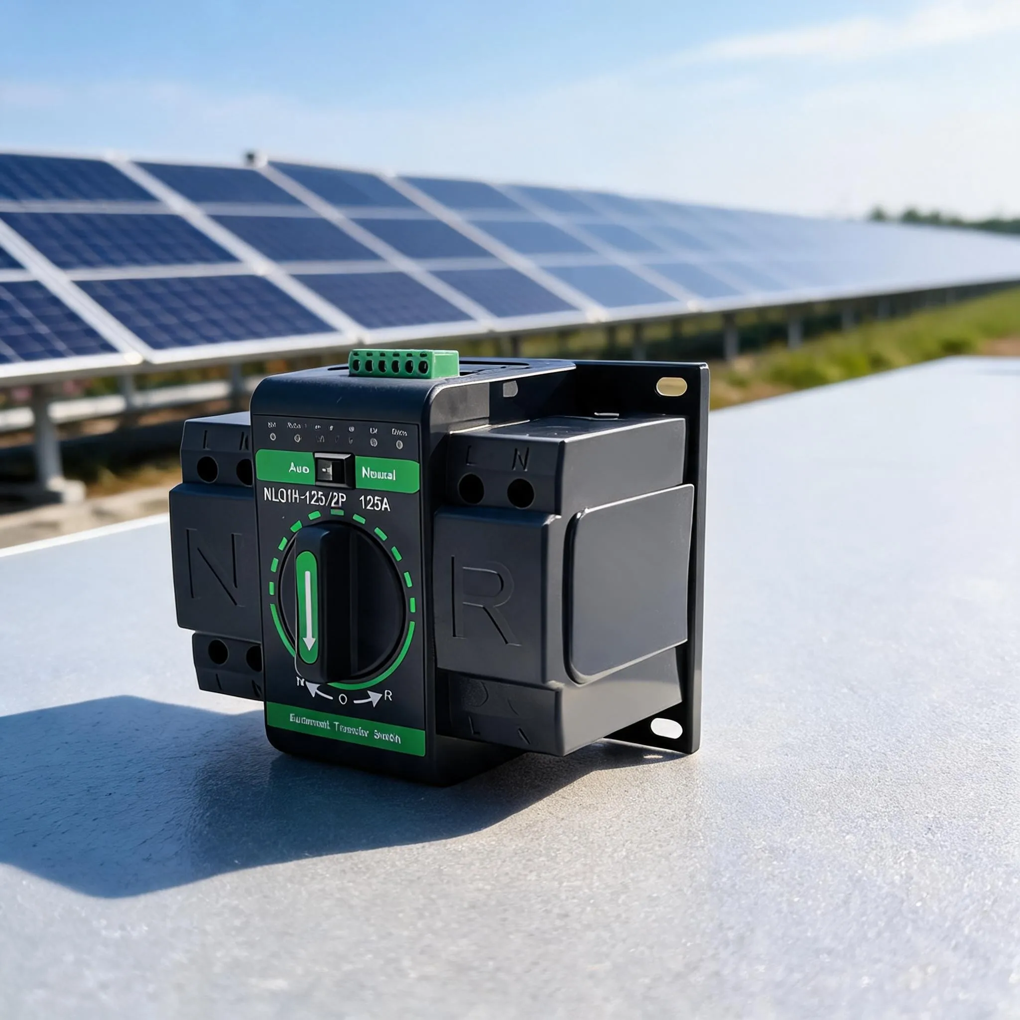 2P Dual Input Automatic Transfer Switch for Residential Solar and Grid Power 400V Three Phase 220V Single Phase