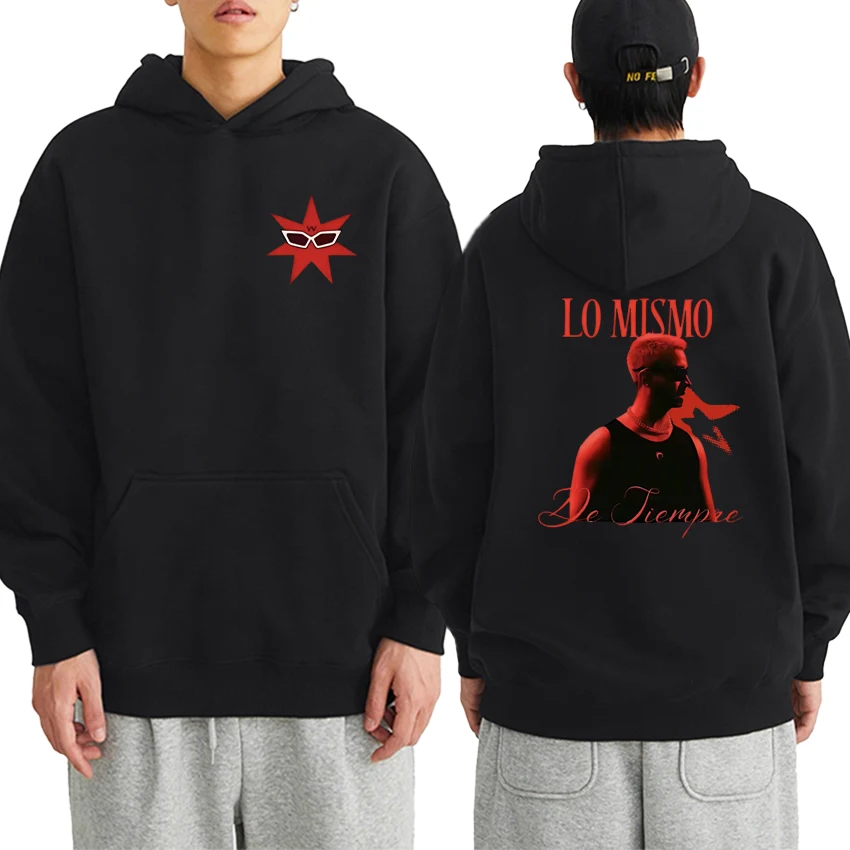 

Fashion Mora Lo Mismo De Siempre 2025 Album Hoodies Men Women Autumn Winter Loose Oversized Fleece Sweatshirts Unisex Pullovers