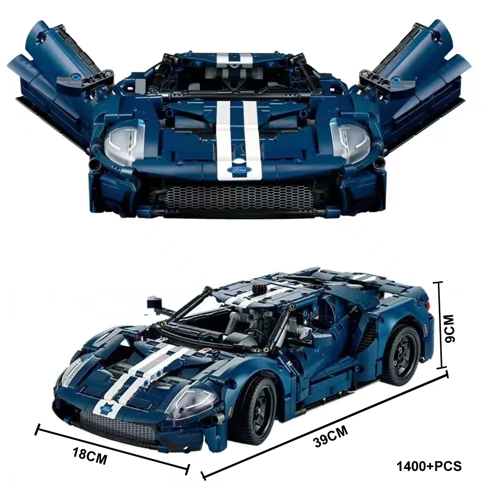 

1400Pcs City High-Tech Sportcar Super Car 1:12 V6 GT Compatible 42154 Toys Model Building Blocks Bricks Gifts for Children Boys