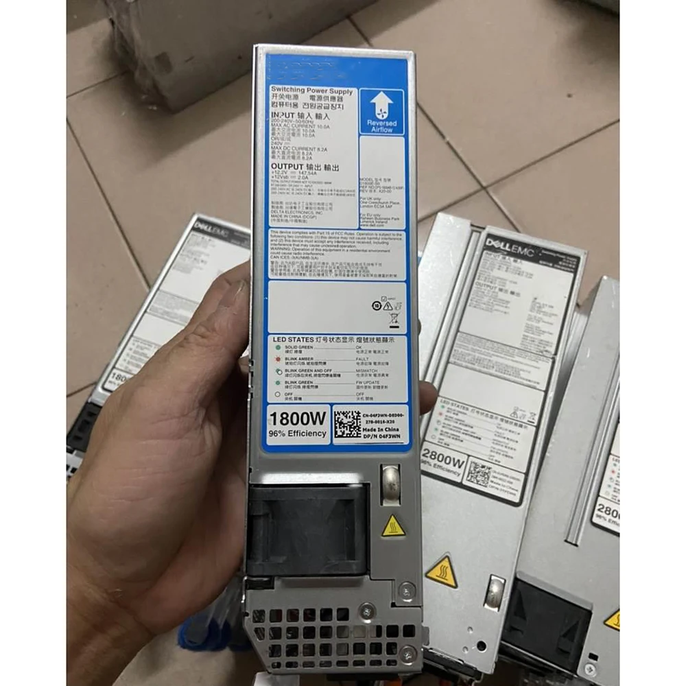 Untuk EMC Server Power Supply 1800W UNTUK DELL 4F3WN 04F3WN D1800E-S 16th Generation R660 R760