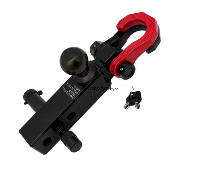 New Extended Off-Road Trailer Hitch With Ball Mount Universal Square Receiver High Strength Solid Tow Hook For Vehicle Towing