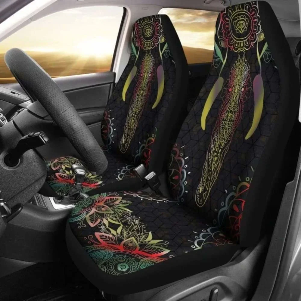 Elephant Car Seat Covers 5 202820,Pack of 2 Universal Front Seat Protective Cover