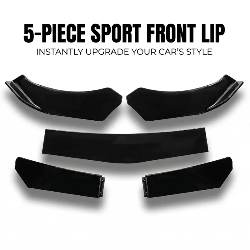5Pcs ABS Material Universal Car Front Bumper Separator Bumper Lip Body Kit Duck Lip Separator For Volvo S60 Car Accessories view 3