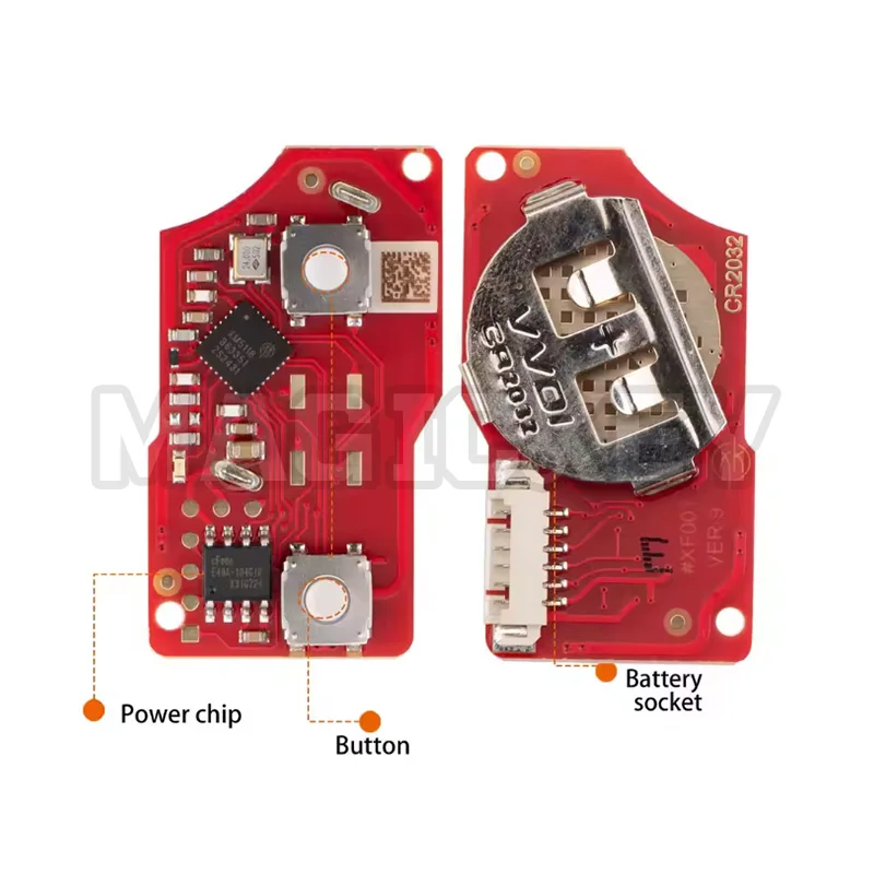 1 قطعة XHORSE XKB528EN B5 نمط زرين مفتاح قابل للطي الجيل الثاني مفتاح بعيد عالمي #5
