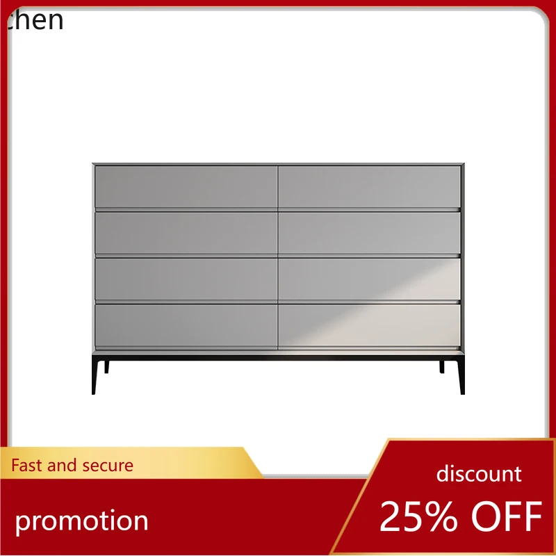 ZMLItalian solid wood six-chest cabinet modern simple living room storage side cabinet seven or eight drawers bedside cabinet