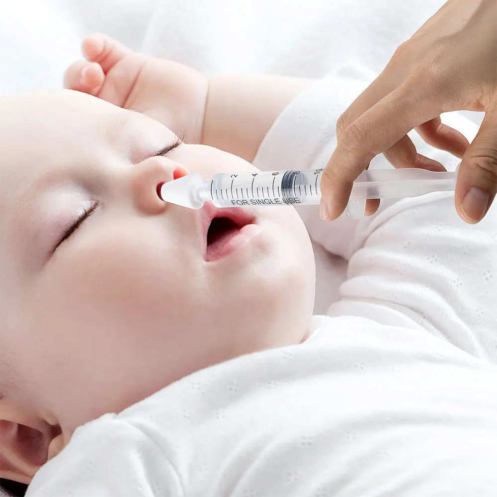 Needle Tube Baby Nasal Aspirator Syringe Baby Nose Cleaner Infant Rhinitis Nasal Washer Children Nose Washing Tool for Kids view 3