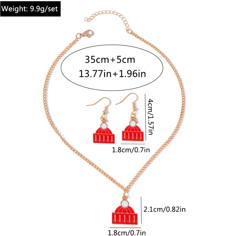 Mode Frohe Weihnachten Baum Schneemann Hirsch Baum Halskette Ohrringe Schmuck-Set für Frauen Mädchen Neujahr Festival Schmuck Geschenke – Detail 40