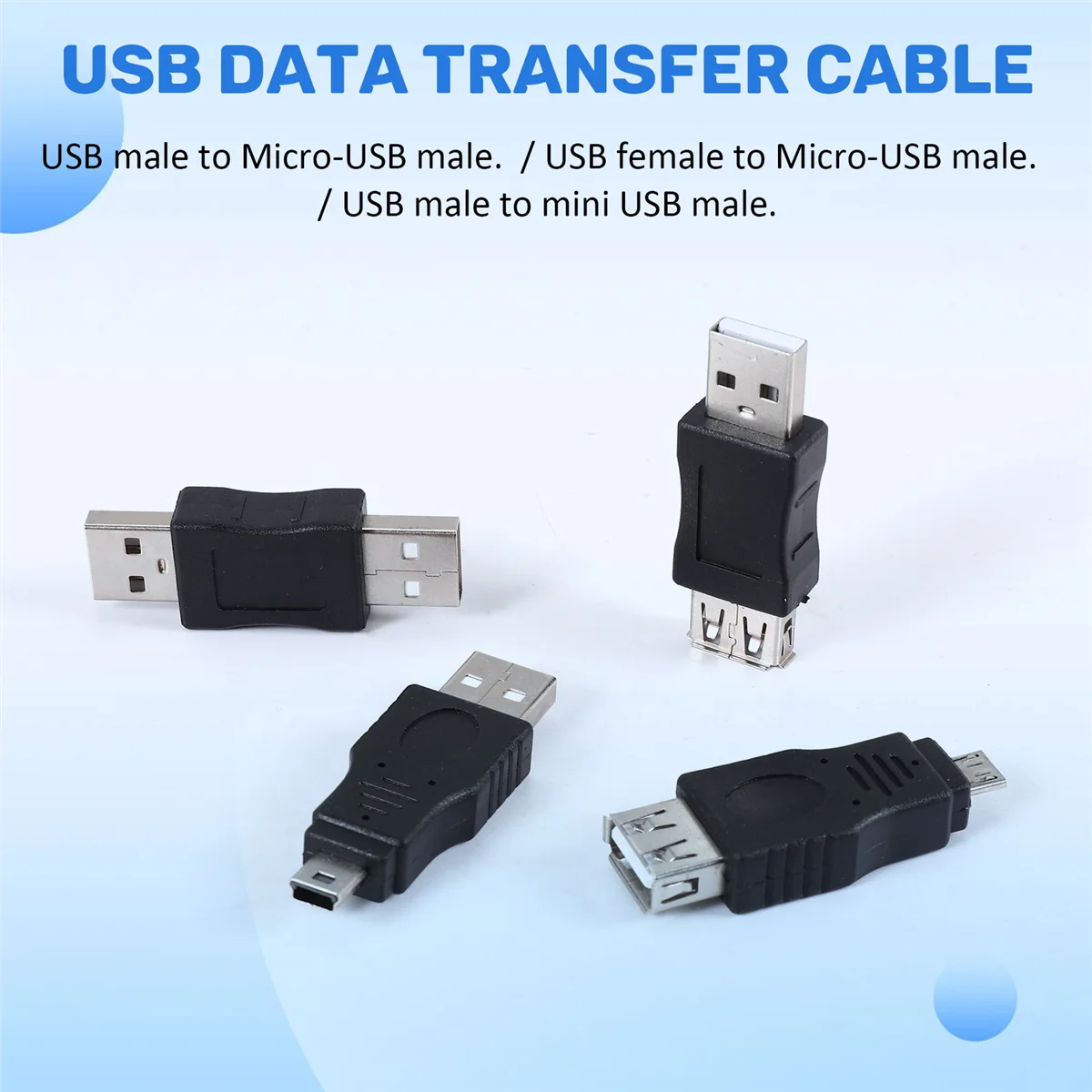 10PCS OTG 5 Pin F/M mini Changer Adapter USB Male to Female Micro-USB