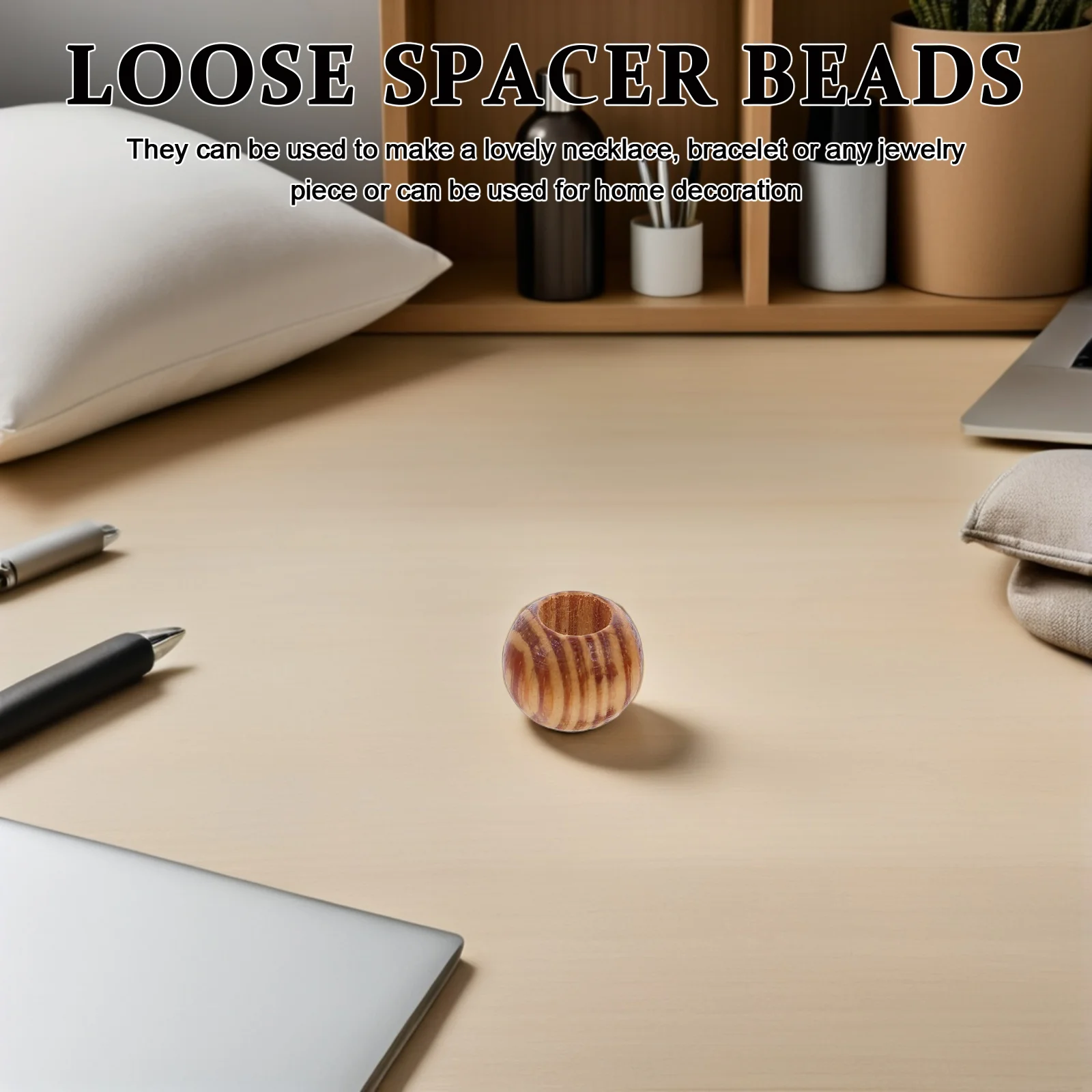 

100Pcs Natural Wooden Beads 20mm Diameter Round Spacer Beads DIY Jewelry Making Supplies Floral Tribal Pattern