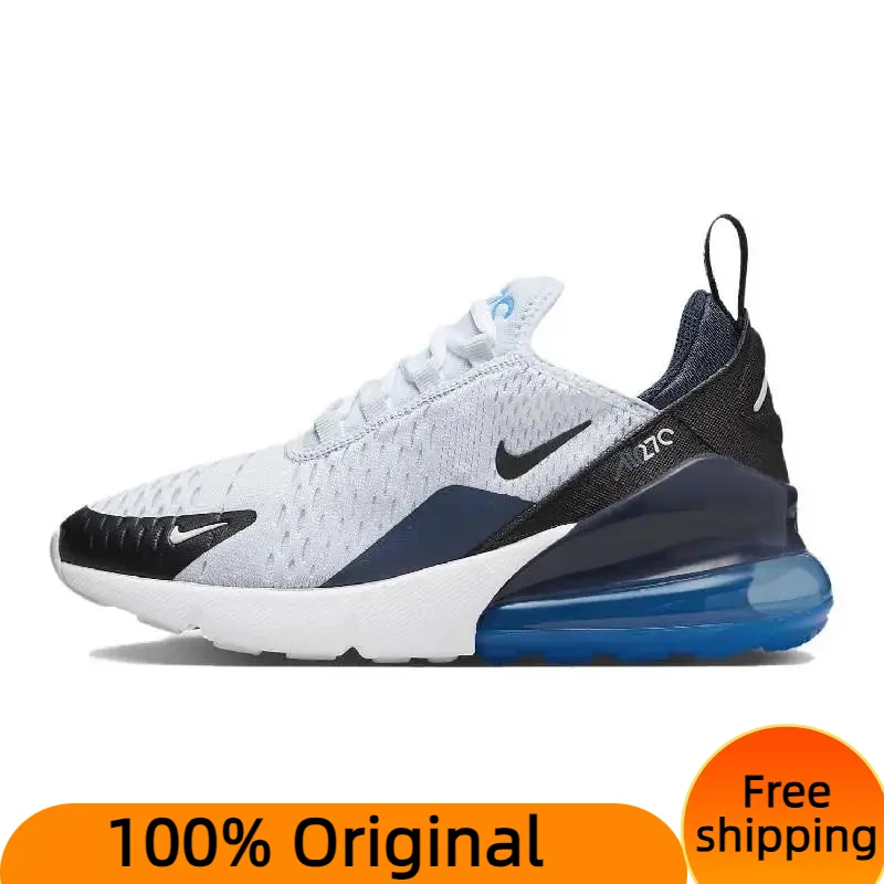 Nike-Baskets Air Max 270 GS 'Football Gris Thunder Blue', Chaussures, 943345-033