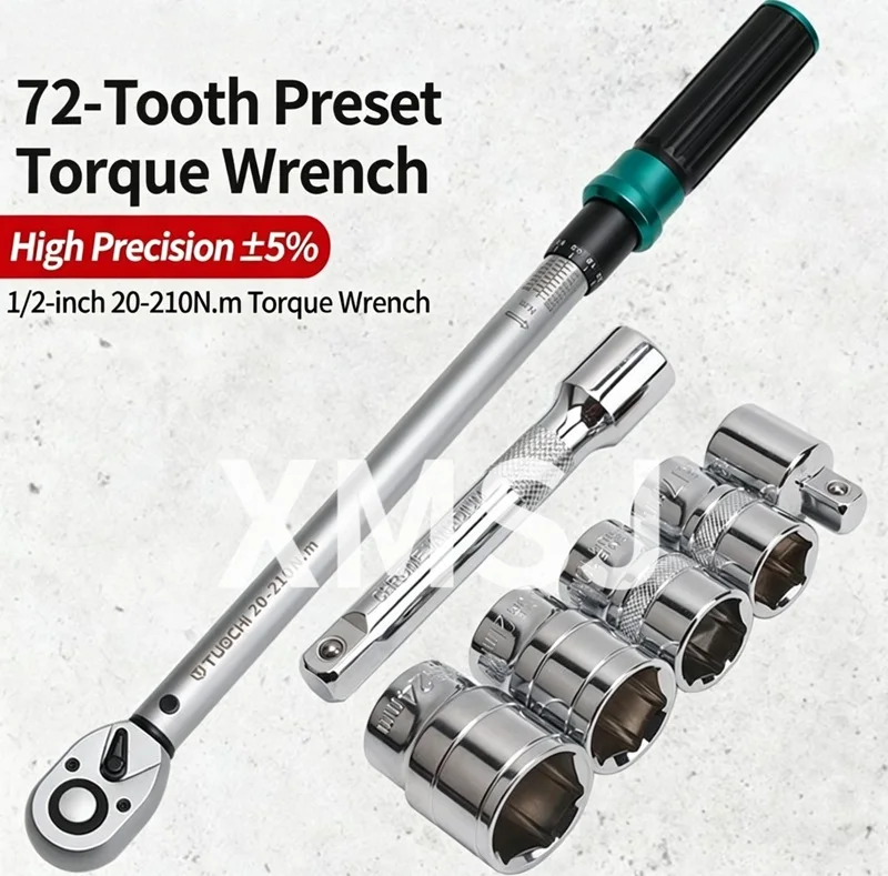 7-Piece Set Of Automotive Repair Torque Wrench With High Precision Torque And Adjustable Spark Plug For Automotive Repair