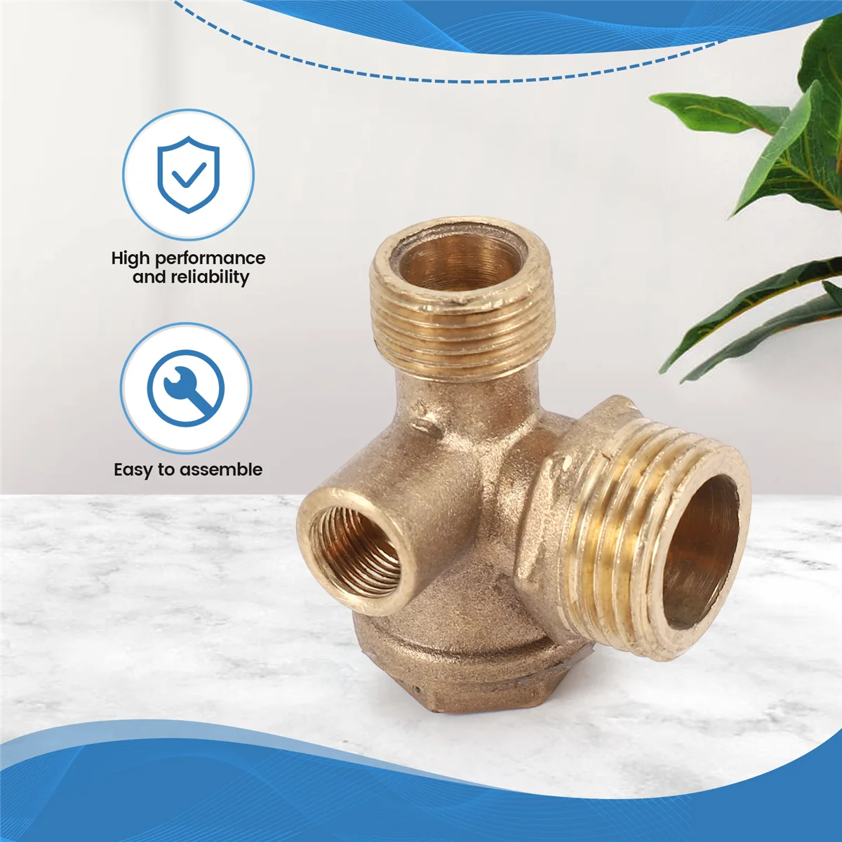 

NEW 1 Three-Way Air Compressor Check Valve Direct Connection Air Compressor Check Valve,Valve Port: 20mm 16mm 10mm