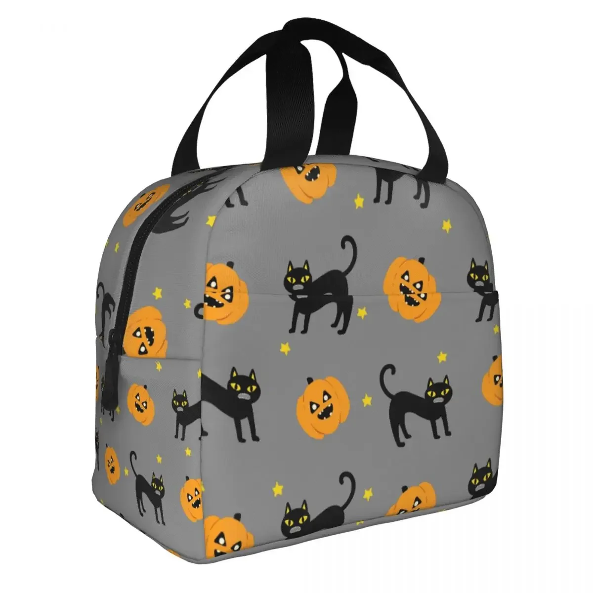 Bolsa de almuerzo para mujeres y niños, bolsa térmica de Halloween, portátil, Picnic, trabajo, lona, Bento