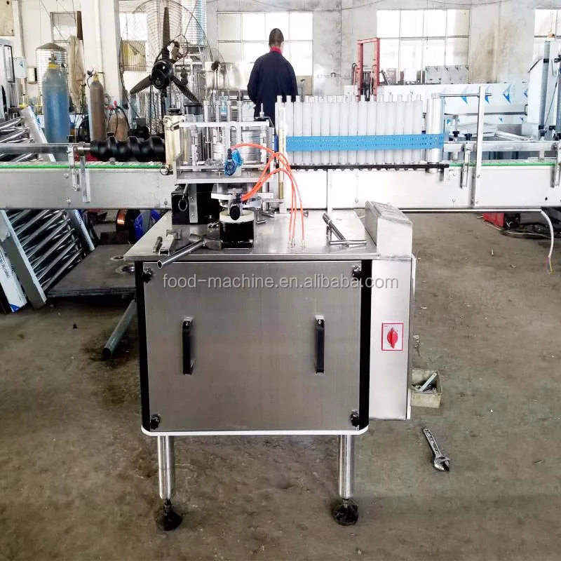 التلقائي PLC التحكم الزجاج البلاستيك الجرار الزجاجات المستديرة علب الغراء البارد آلة وضع العلامات اللاصقة #6