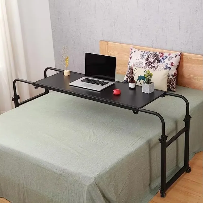 Modern Overbed Desk for Working in Bed Adjustable Laptop Cart Laptop Desk Table with Wheels Office Furniture Wooden Kitchen Desk