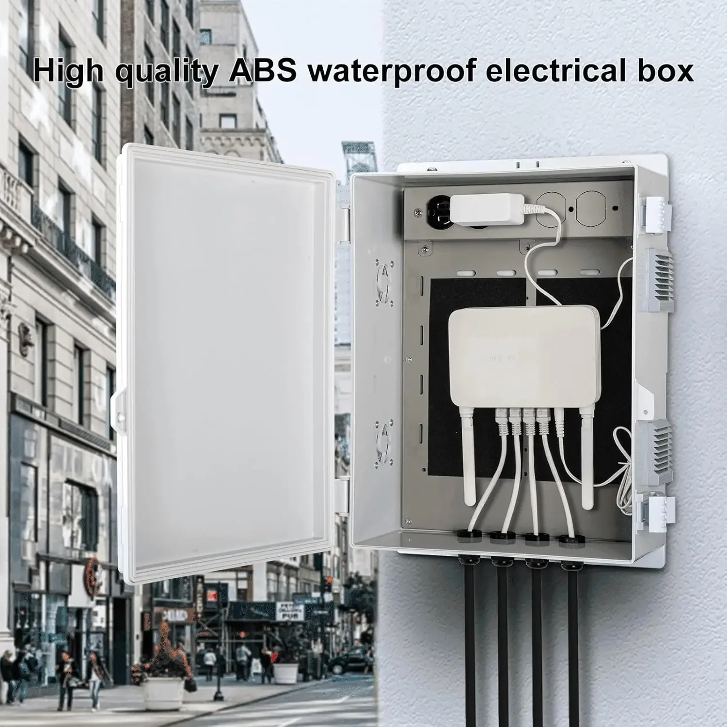 Outdoor Electrical Junction Box with High Power Outlet, 16
