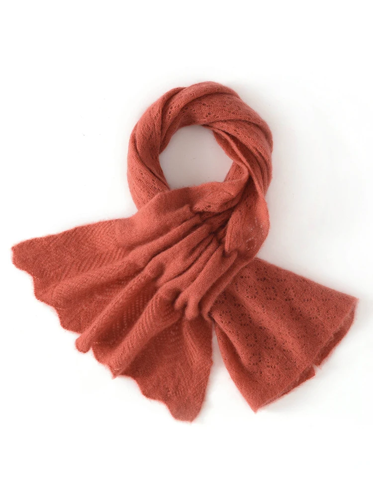 High Quality Women Scarf 100% Pure Cashmere Knitwear Comfortable Warm Scarf Size 88*38 Ladies Cashmere Shawl Solid Color Scarf