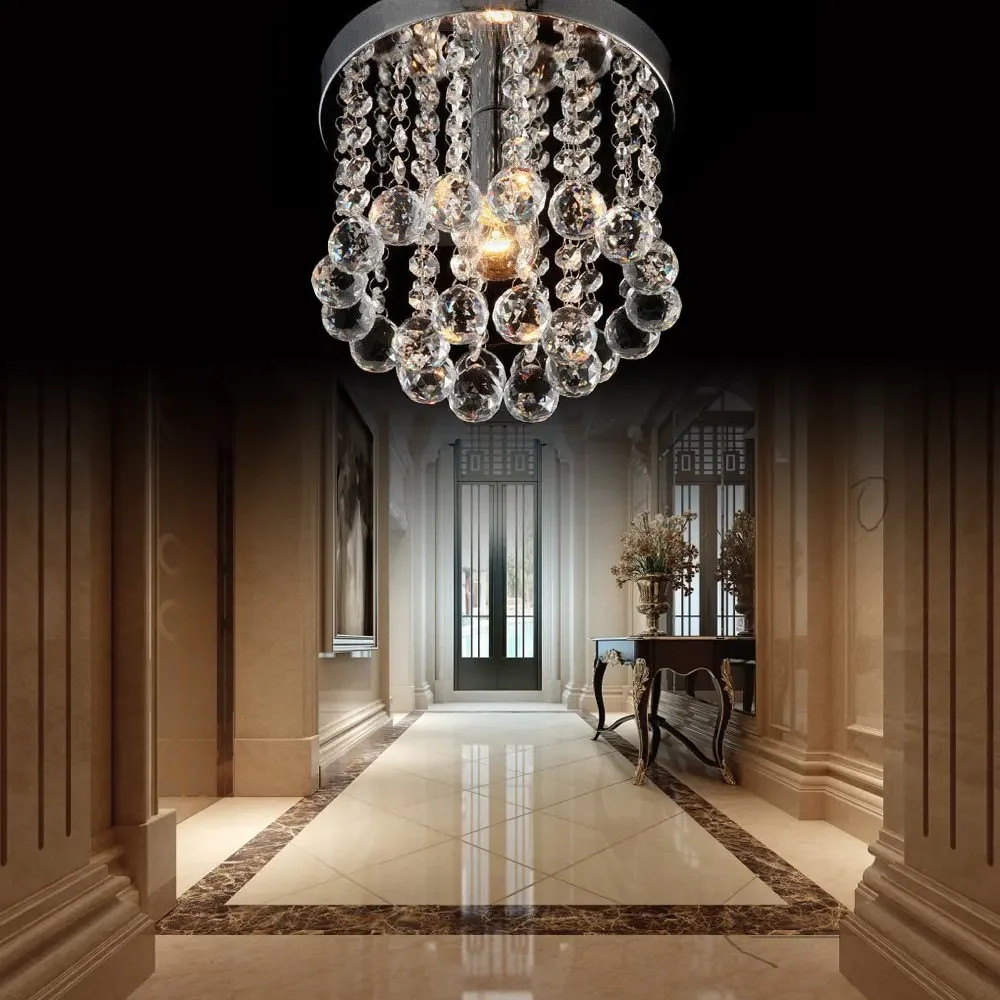 crystal ceiling light E27 bulb 80V-265V living room, dining  hallway , room  luxury  chandelier