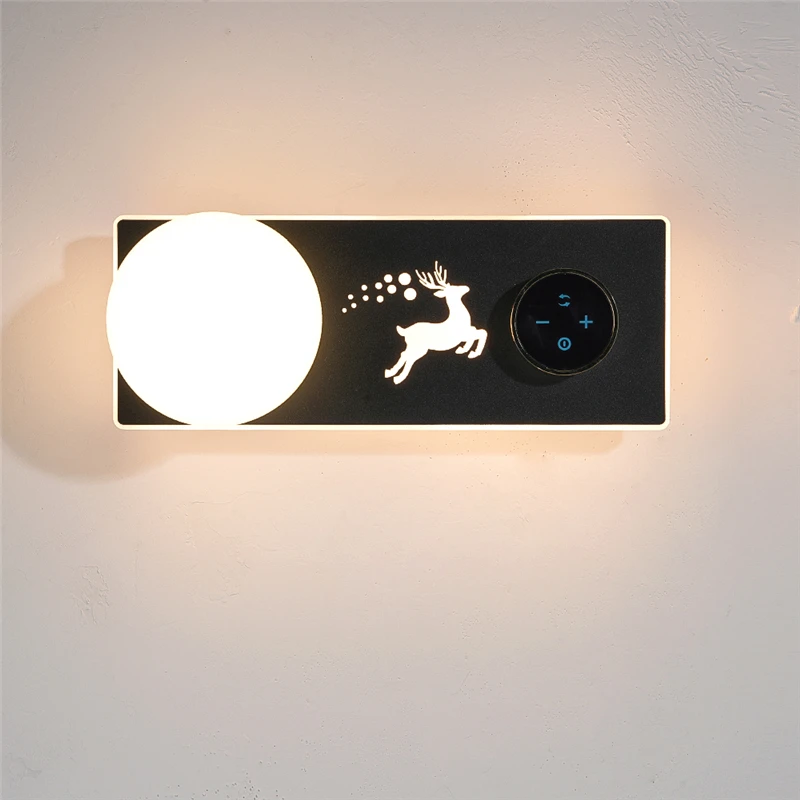 Creative Art Wall Lamp Minimalist LED Touchable and dimmable Wall Sconce Bedroom Bedside BackgroundAisle Porch Corridor Atmosphe