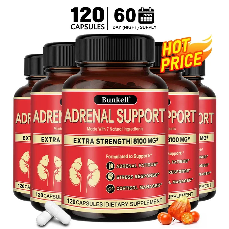 Adrenal Support Supplement – Releases Adrenal Fatigue, Cortisol Manager, Relaxes Stress and Anxiety, and Boosts Mood